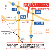 近鉄大阪線「大和高田駅」から徒歩10分、JR「高田駅」から徒歩12分